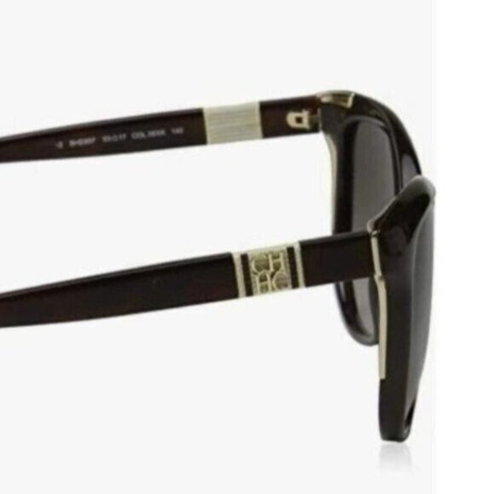 Carolina Herrera Sunglasses SHE697 Brown Cat Eye Classic - Picture 4 of 9